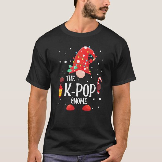De K Pop Gnome Matching Family Kerstmis Pa T-shirt (Voorkant)