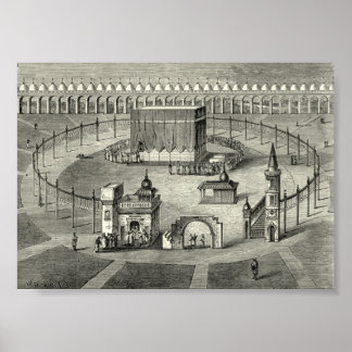 De Kaaba, Mekka, 19e eeuw Poster