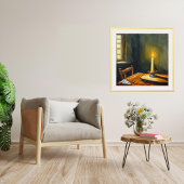 De kaars - gewikkeld canvas print