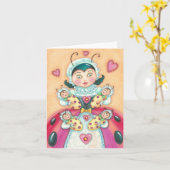 DE KAART & DE ENVELOP VAN DE NOTA VAN HET (Gele Bloem)