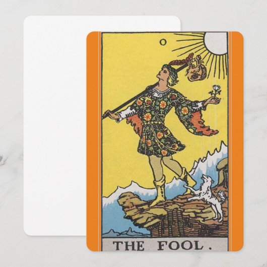 De Kaart Fool Tarot (Voorkant / Achterkant)