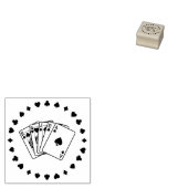 De Kaart haai hand van speelkaarten Rubberstempel (Gestempeld)