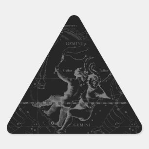 De Kaart Hevelius 1690 van de Constellatie van Driehoek Sticker