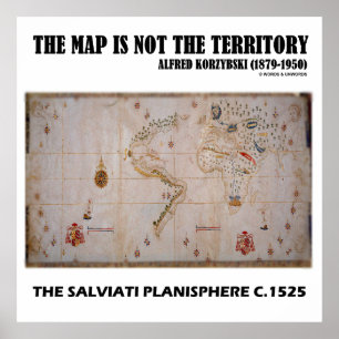 De kaart is niet het gebied Salviati Planisphere Poster