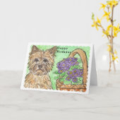 De kaart pansies mand van de Verjaardag van (Gele Bloem)