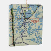 De kaart Pas Manitoba Keramisch Ornament (Rechts)