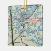 De kaart Pas Manitoba Keramisch Ornament (Links)