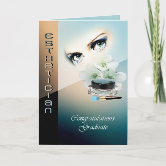 De kaart van afstuderen voor Esthetician (Voorkant)