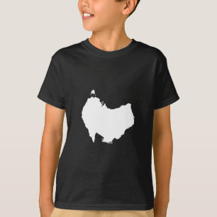 De Kaart van Australië onderaan onder Visual Pun H T-shirt