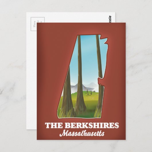 De kaart van Berkshires Massachusetts (Voorkant / Achterkant)