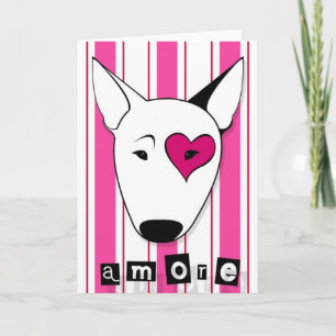 De Kaart van Bull terrier van Amore