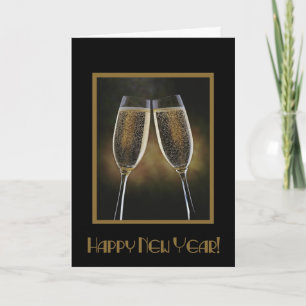 De Kaart van Champagne van het nieuwjaar