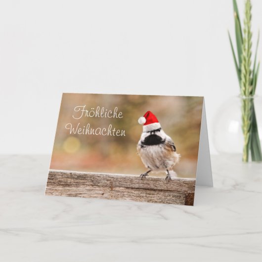 De Kaart van Chickadee van de Kerstman van (Voorkant)