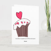 De Kaart van Cupcake van het liefje (Achterkant)