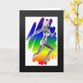 De Kaart van dame Runner Rainbow Groeten (Gele Bloem)