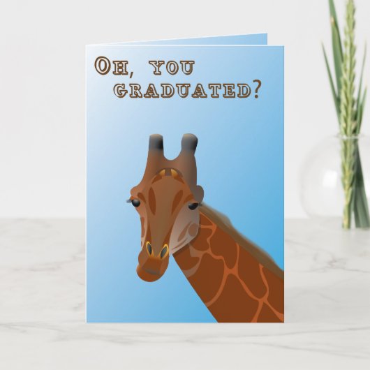De Kaart van de Afstuderen van de Giraffe (Voorkant)
