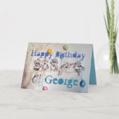 De Kaart van de Birthday Party van Koala Waterverf (Voorkant)