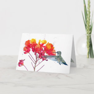 De Kaart van de Bloem van de kolibrie