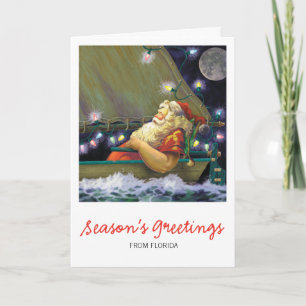 De kaart van de Boot van de kerstman