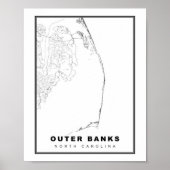 De kaart van de buitenbanken poster (Voorkant)