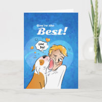 De Kaart van de Cartoon van bull terrier "u is het