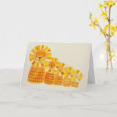 De kaart van de Dag van de Vaders van de leeuw (Gele Bloem)