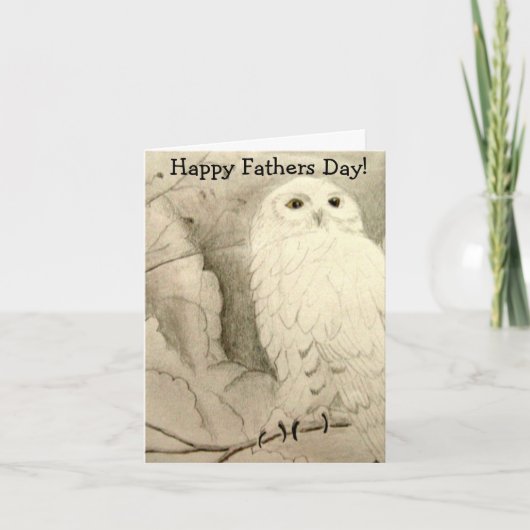 De Kaart van de Dag van de Vaders van de nachtuil (Voorkant)