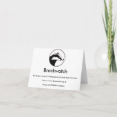 De kaart van de dassengroeten van Brockwatch (Achterkant)