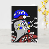 De kaart van de de autopedverjaardag van mod. (Gele Bloem)