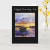 De kaart van de de bootVerjaardag van het zeil (Gele Bloem)