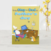 de kaart van de de vadersDag van de stappapa (Gele Bloem)