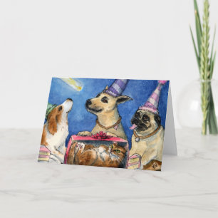 De kaart van de de verjaardagspartij van de hond