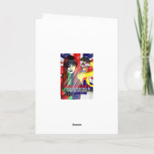 De kaart van de de vogelverjaardag van het pluizig (Achterkant)