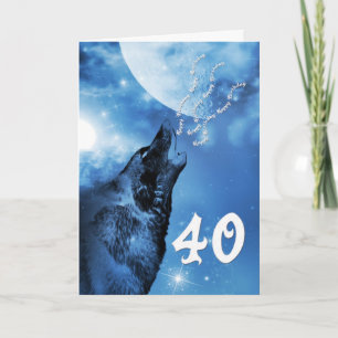 De kaart van de de wolfs veertigste verjaardag van