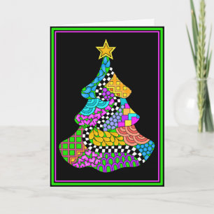 De Kaart van de Draai van Kerstmis met Zwarte