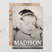 De Kaart van de Foto van de Aankondiging van de (Voorkant / Achterkant)