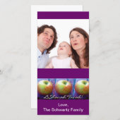 De Kaart van de Foto van drie Apple Rosh Hashanah (Voorkant / Achterkant)