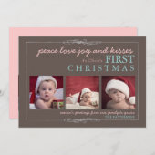 De Kaart van de Foto van Eerste Kerstmis van de (Voorkant / Achterkant)