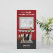 De Kaart van de Foto van Kerstmis van Boston (Staand voorkant)