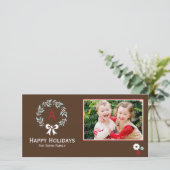 De Kaart van de Foto van Kerstmis van de Kroon van (Staand voorkant)