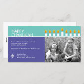 De Kaart van de Foto van Menorah van de Chanoeka (Voorkant / Achterkant)