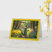 De Kaart van de geboortedag van de vrouw (Gele Bloem)