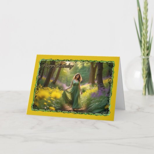 De Kaart van de geboortedag van de vrouw (Voorkant)