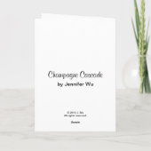 De kaart van de Gelukwensen van Champagne (Achterkant)