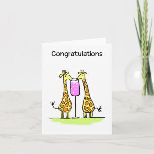 De Kaart van de Giraffe van gelukwensen