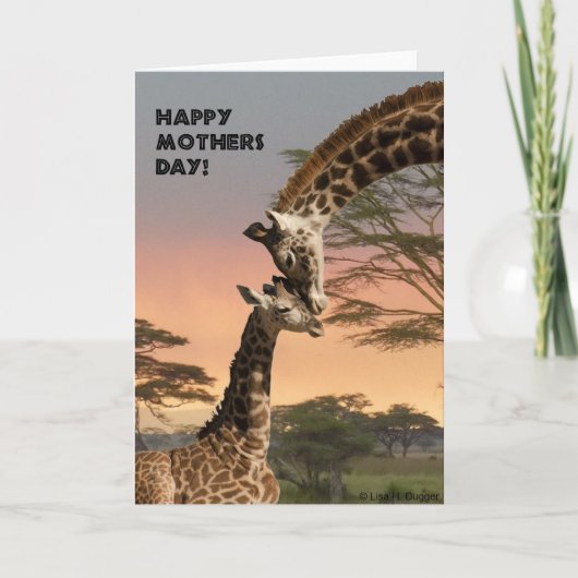 De Kaart van de Giraffe van het moederdag (Voorkant)