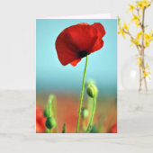 De Kaart van de Groeten van de papaver (Gele Bloem)