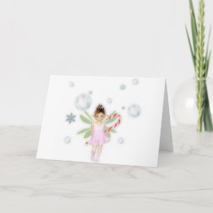 De kaart van de het snoepfee van Kerstmis