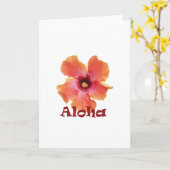 De kaart van de hibiscusaloha van het koraal (Gele Bloem)