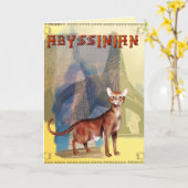 De Kaart van de Kat van Abyssinian (Gele Bloem)
